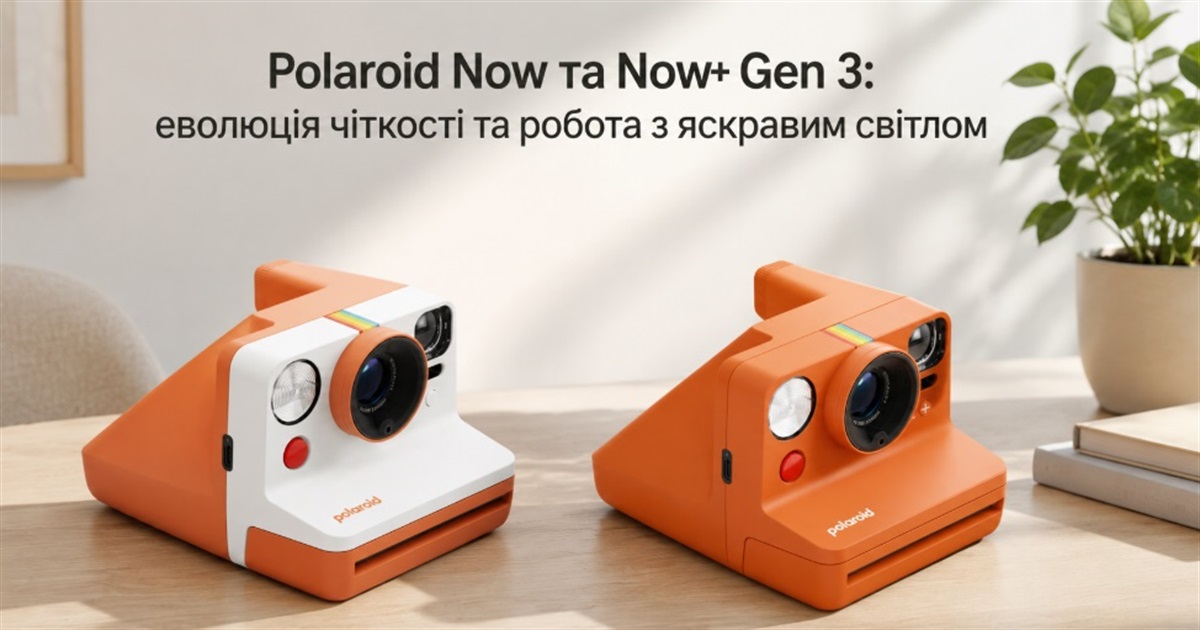 Polaroid Now та Now+ Gen 3: еволюція чіткості та робота з яскравим світлом