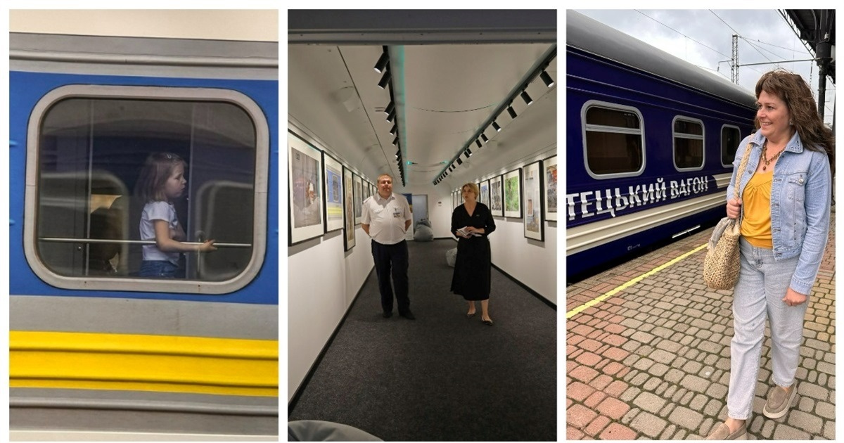 До Жмеринки завітав мистецький потяг з фотовиставкою про незламність українців: фоторепортаж