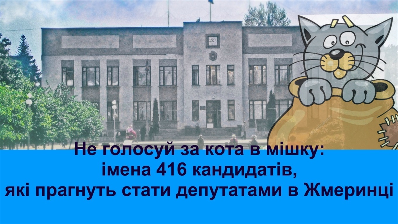 «Не голосуй за кота в мішку»: імена 416 кандидатів, які прагнуть стати депутатами в Жмеринці