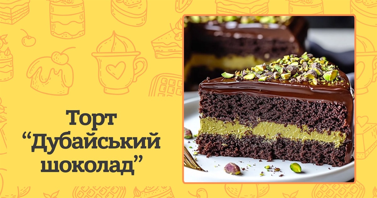 Торт «Дубайський шоколад» із тістом кадаїф – рецепт