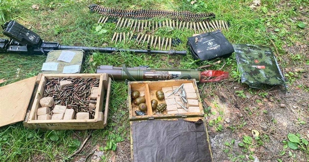 У лісах Чернігівщини поліцейські виявили покинуту зброю російських військових