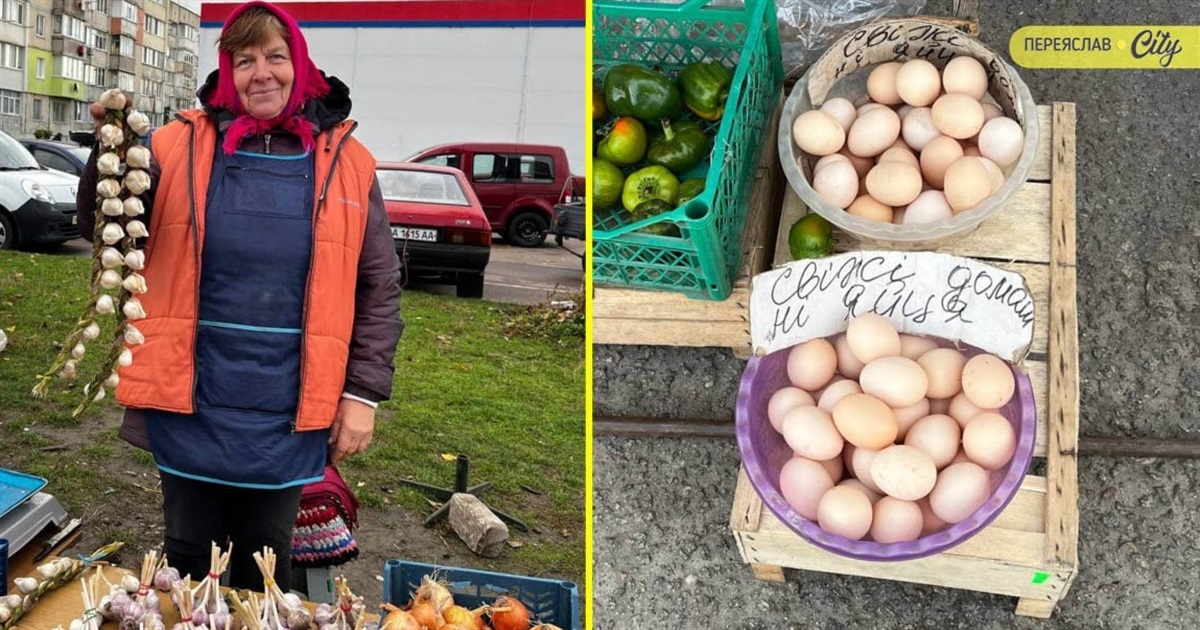 На базар у Переяславі привезли багато часнику від 100 грн за кіло, домашні яйця продавали по 90 грн