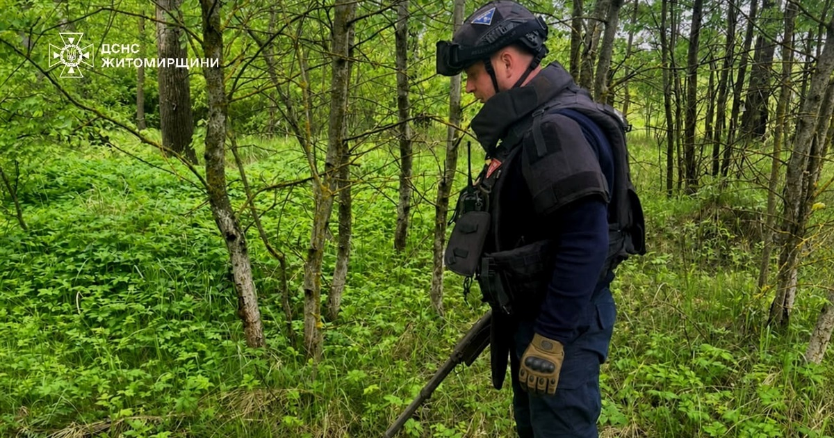 Сапери ДСНС знешкодили боєприпас, який виявили місцеві мешканці на Звягельщині