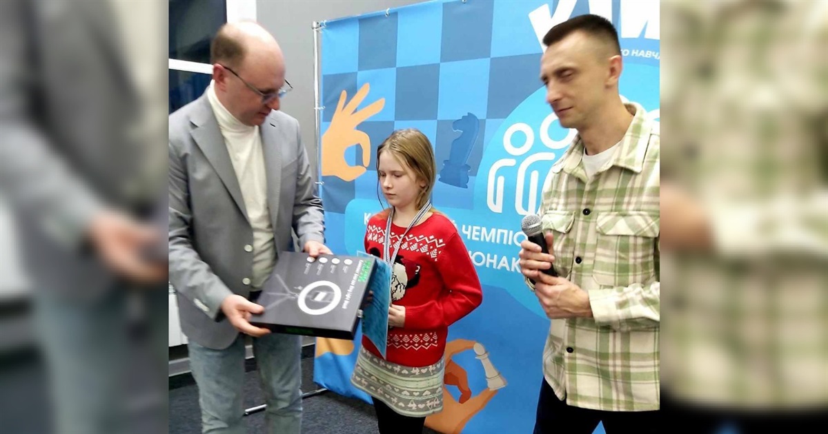 Переяславська шахістка Ангеліна Мисан на чемпіонаті області стала кращою серед дівчат