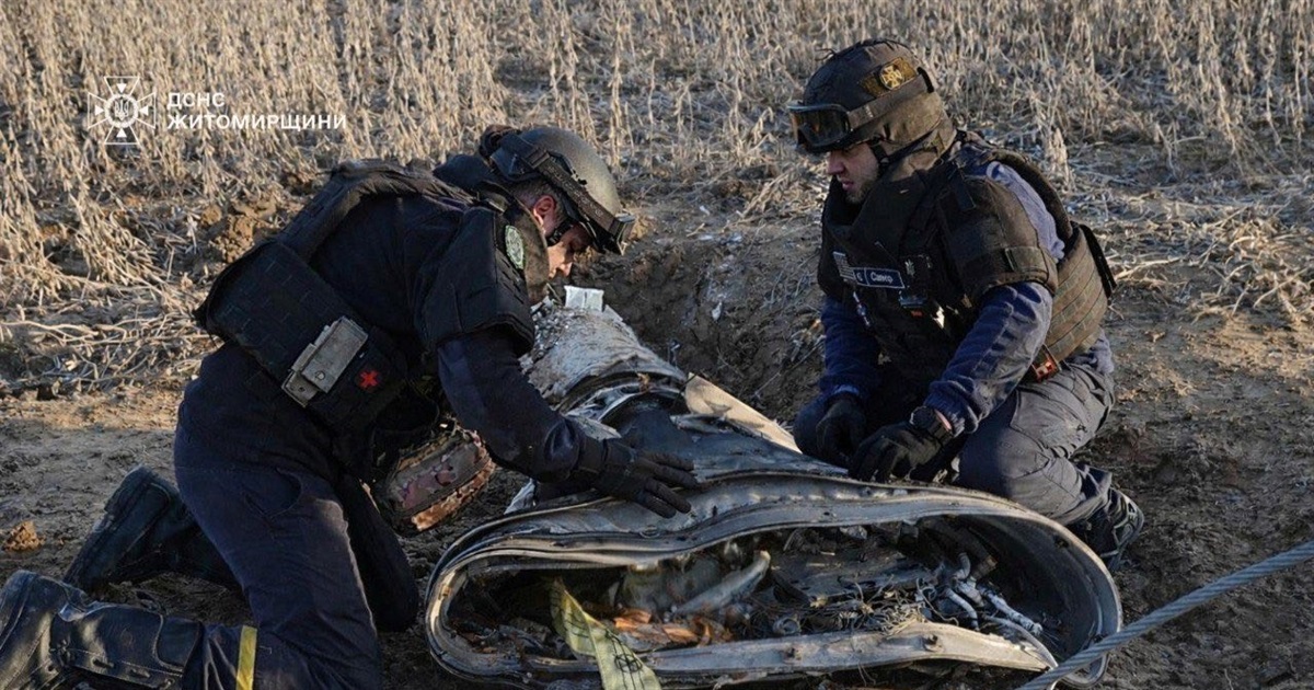 500-кілограмову бойову частину російської ракети X-47 "Кинджал" знайшли на Житомирщині