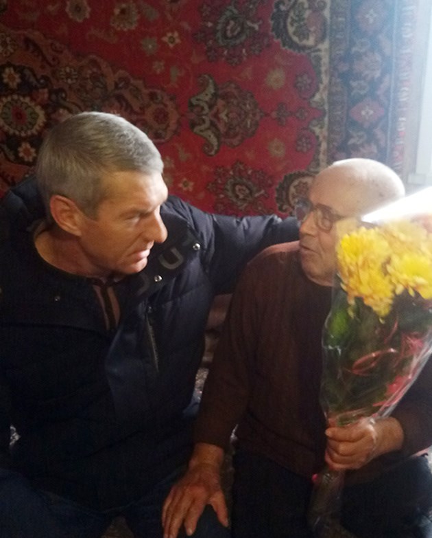 Володимир Бондаренко з Нововасилівки приймав вітання з 90-річчям