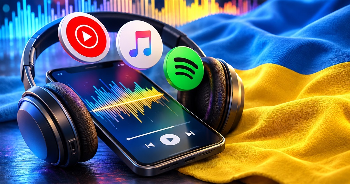 Що слухають українці у серпні: порівнюємо топи YouTube Music, Apple Music і Spotify