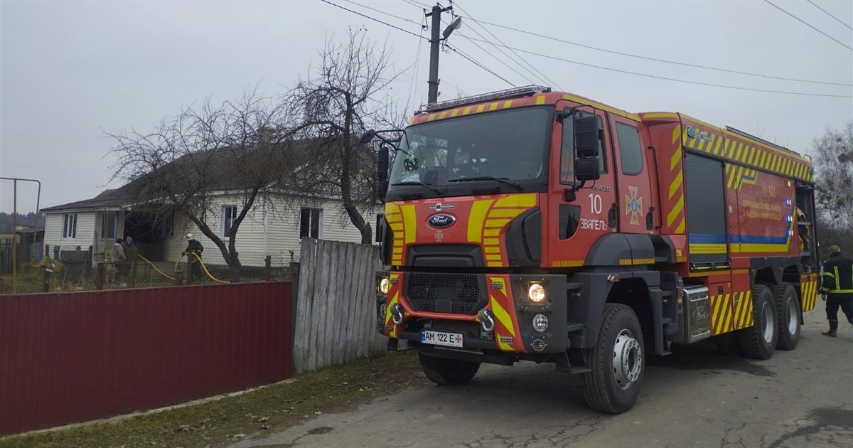 Під час пожежі в будинку на Звягельщині загинув чоловік