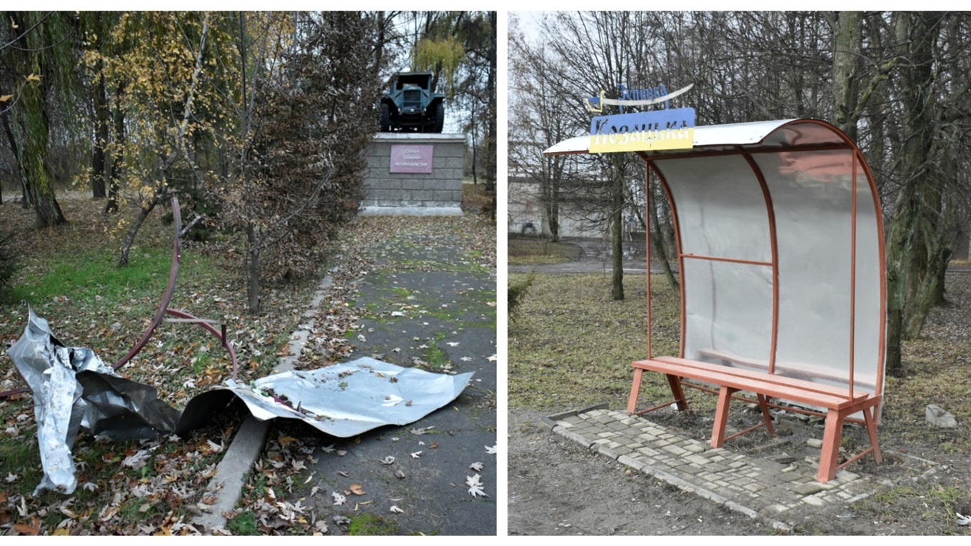 У Жмеринці водій, який зніс на швидкості автобусну зупинку «Козацьку», відновив її 