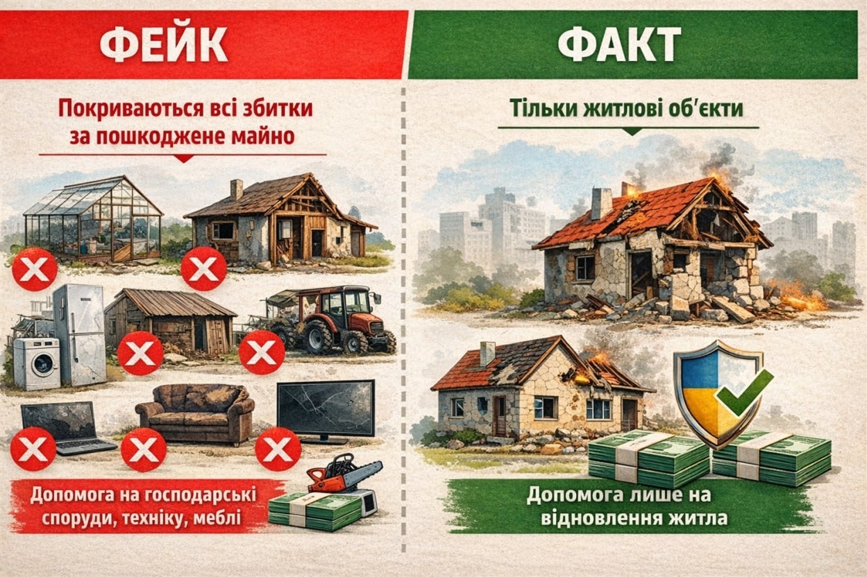 єВідновлення стосується лише житлових об’єктів.