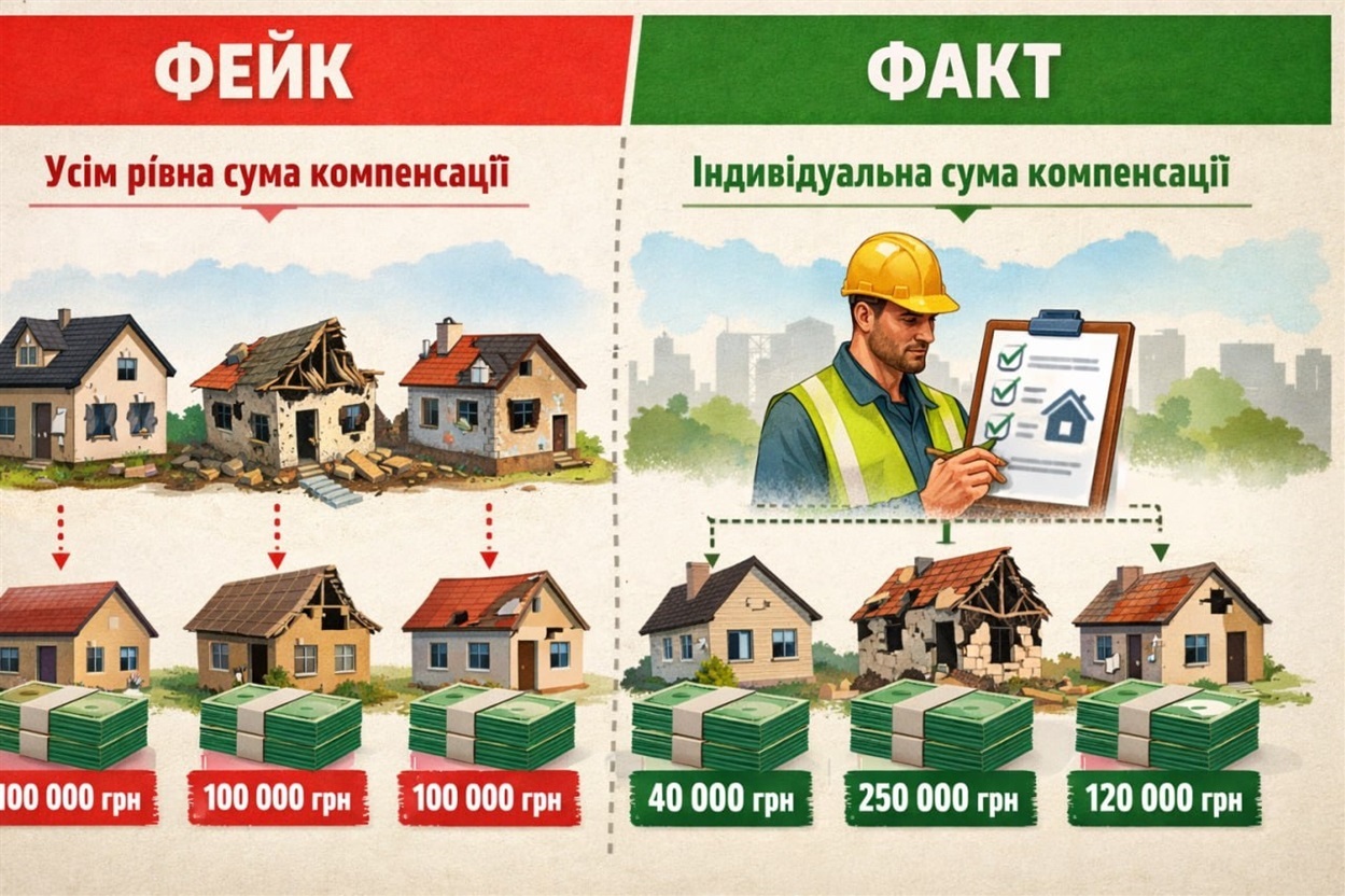 Cума компенсації визначається індивідуально