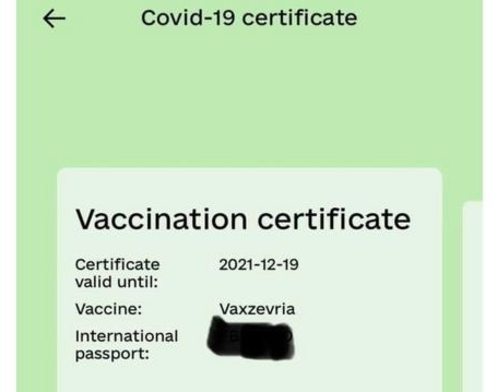 Ковід-сертифікати в Україні в додатку Дія