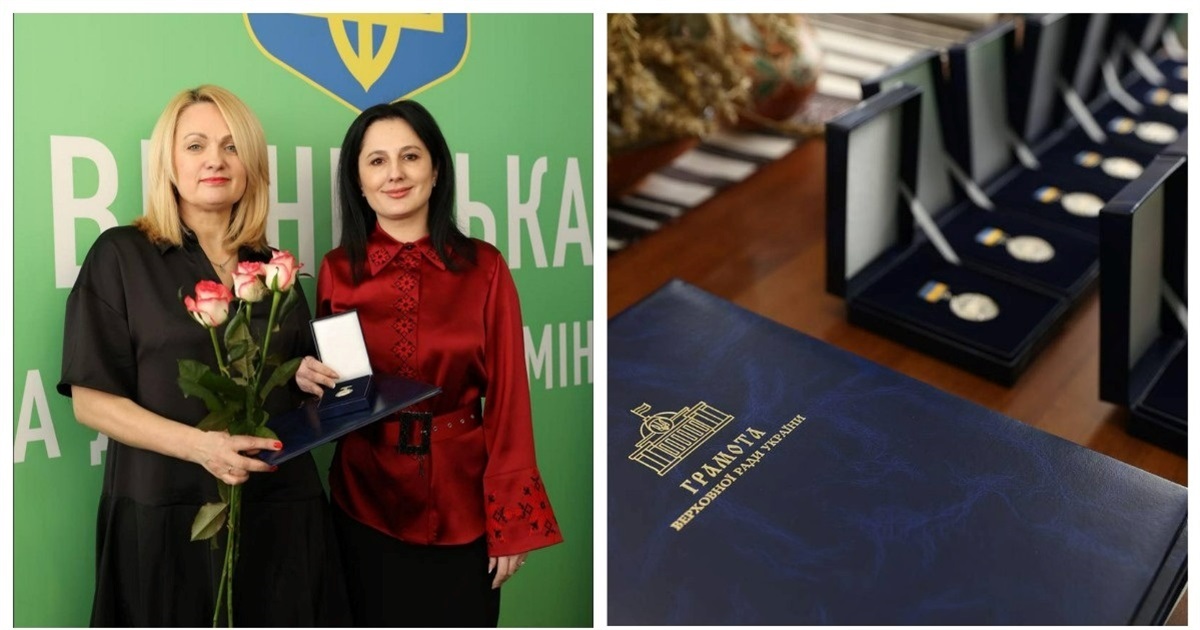 Очільниця освітньої галузі Жмеринки Аліна Твердохліб отримала Грамоту Верховної Ради України