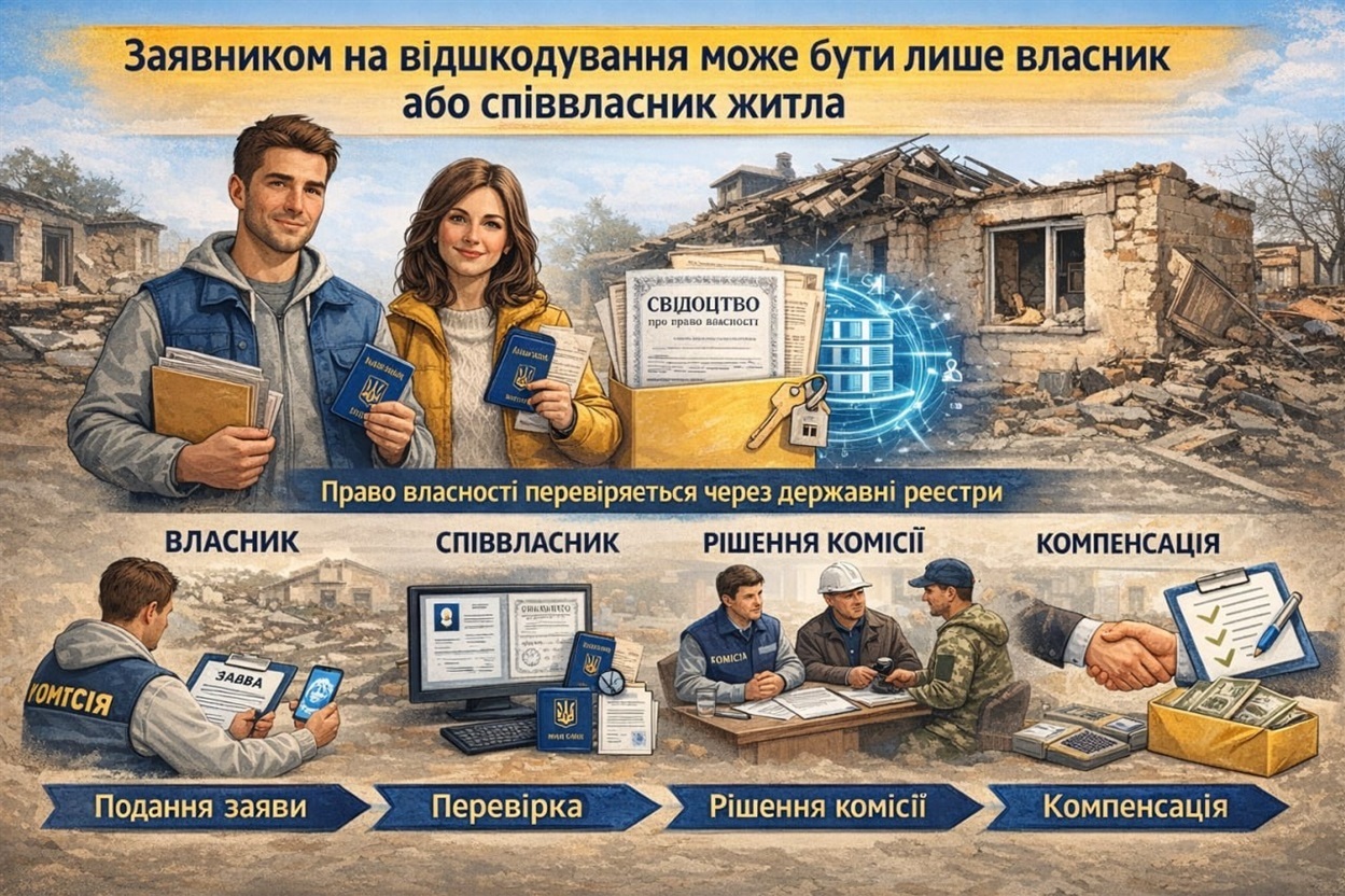 Заявником може бути власник або співвласник житла