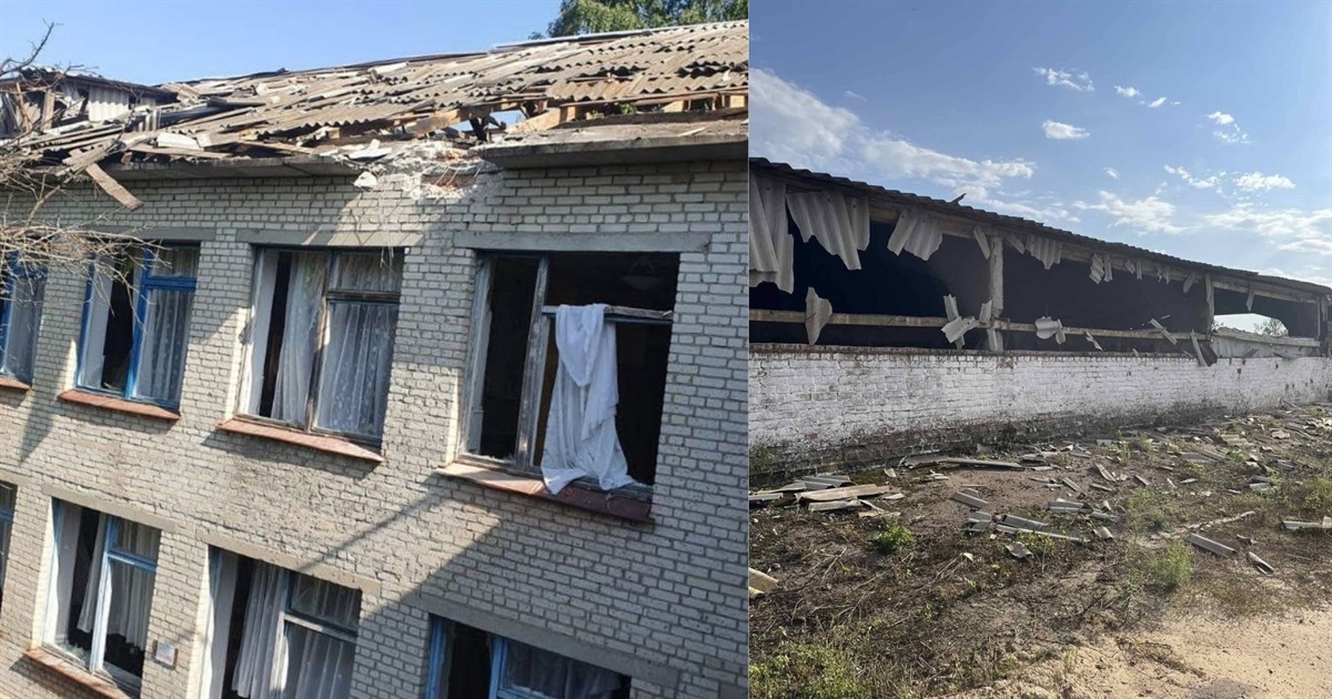 В Білопільській громаді за два дні зруйновано школу, господарські приміщення, житлові будинки