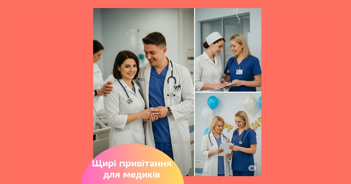 Привітання з Днем медичного працівника 2025: офіційні, своїми словами, для медбрата і медсестри