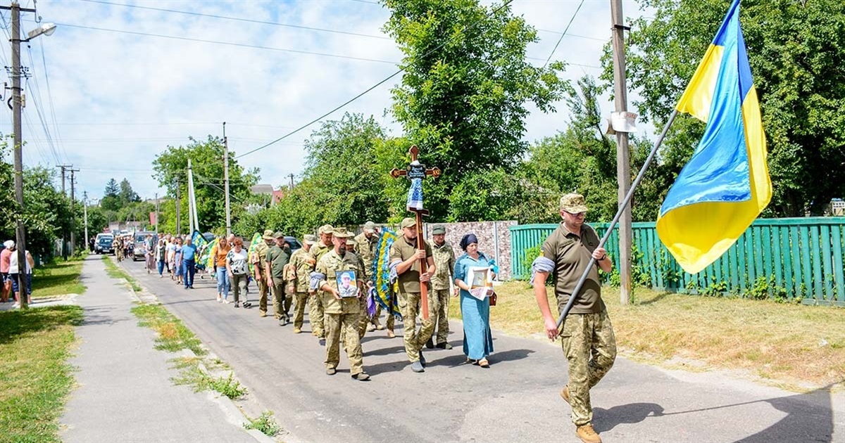 В останню дорогу провели кагарличанина Ігоря Борисова. Він бив ворога на Донеччині