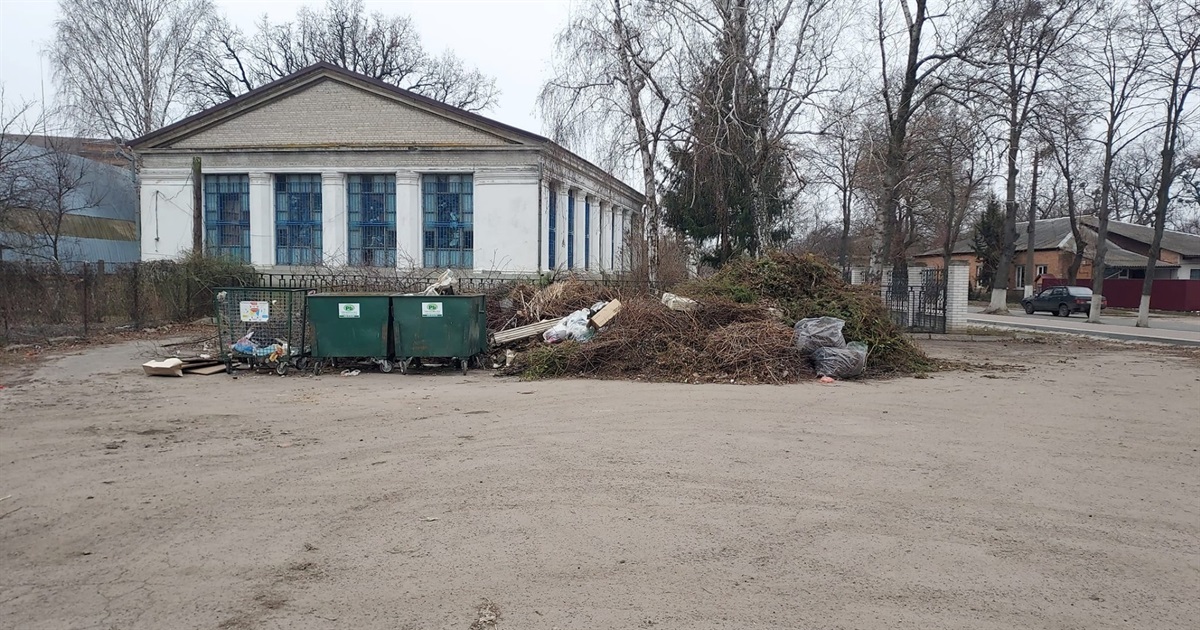 Людмила Корж написала про купи гілля у центрі Переяслава і комунальники оперативно їх прибрали