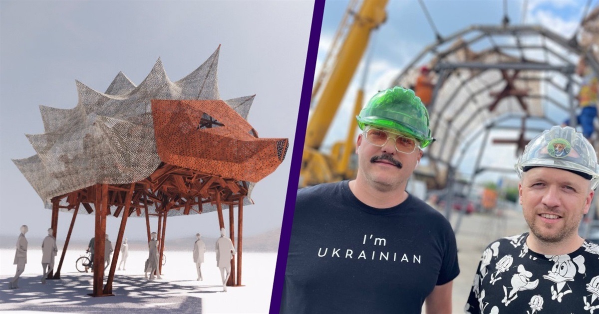 Так ми створювали 5-тонного їжака для Burning Man. Це наш меморіал загиблим під час війни в Україні
