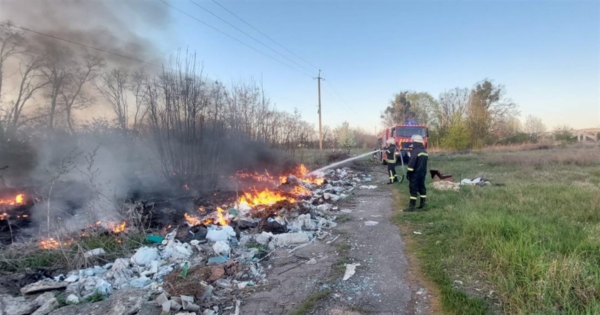Упродовж вихідних на Переяславщині сталося п'ять пожеж: горіла суха трава та сміття