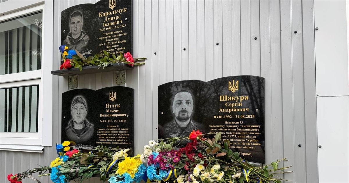 У Жолобному відкрили меморіальні дошки двом загиблим Захисникам – Сергію Шакурі та Максиму Ятлуку