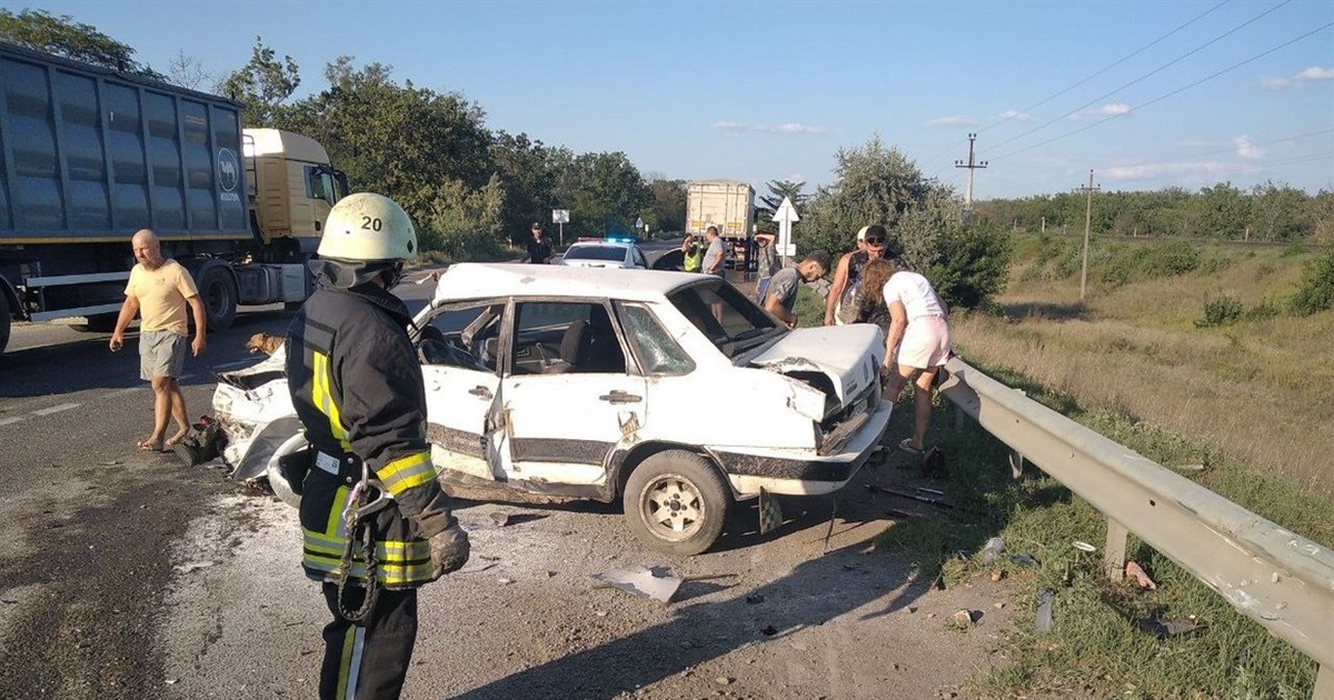Под Измаилом загорелось авто