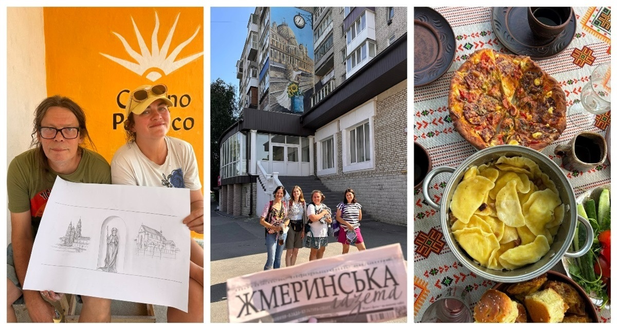 У селі Чернятин розписують автобусну зупинку за шляхом Святого Якова Camino Podolico