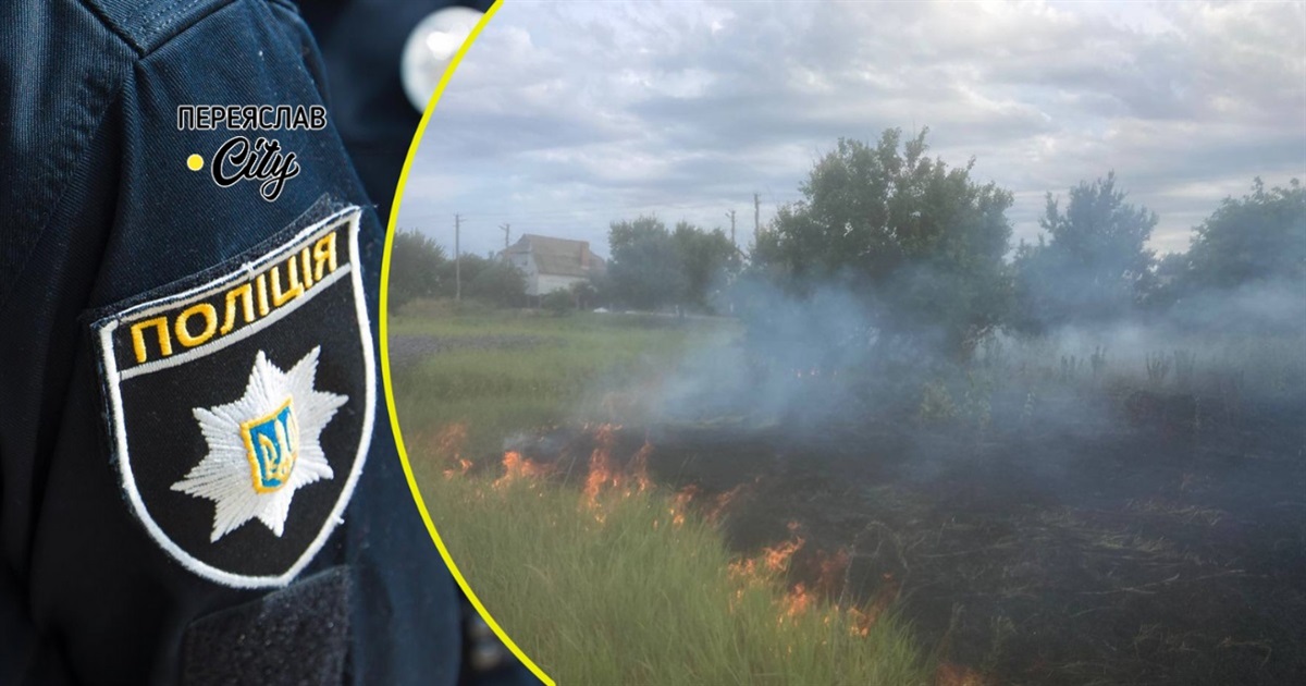На Переяславщині горіла суха трава, а жінки скаржилися на чоловіків: хроніка поліції