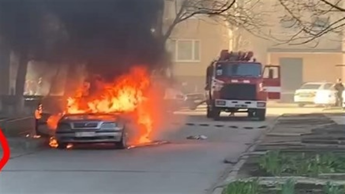 В Южноукраинске горел автомобиль. Третий по счету в этом году