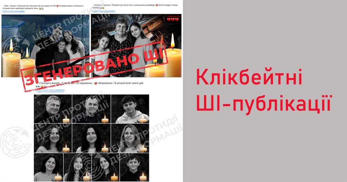 У соцмережах поширюють клікбейтні ШІ-публікації, що маніпулюють почуттями людей заради прибутку