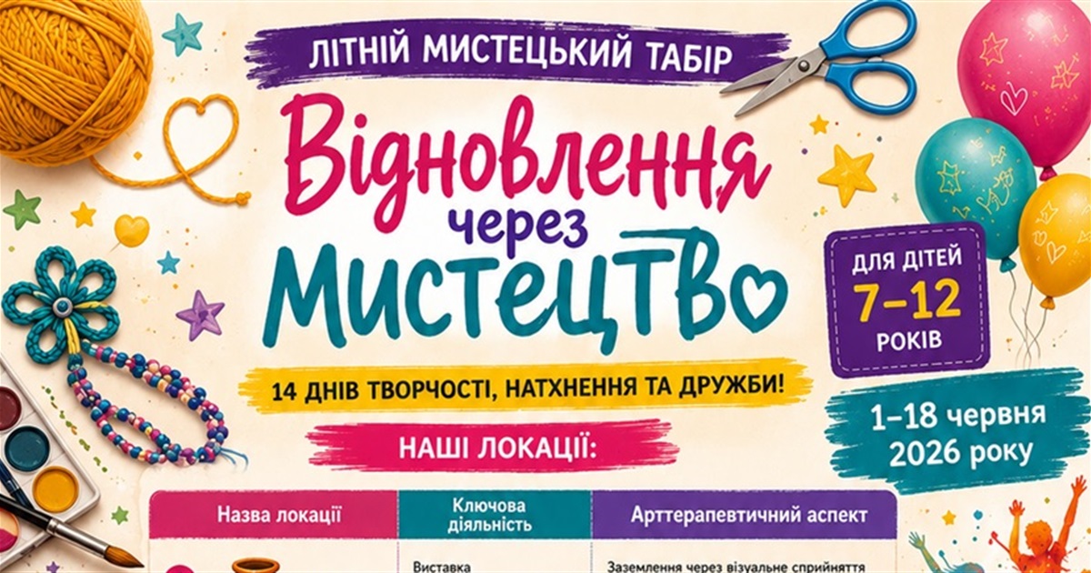 Творчість, що лікує: у ЦДЮТ стартував літній мистецький табір «Відновлення через мистецтво»!