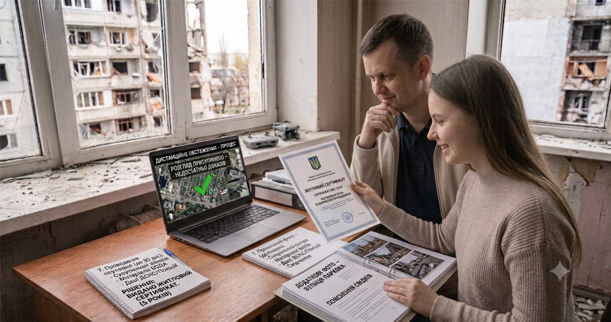 За результатами дистанційного обстеження комісія складає акт і ухвалює рішення