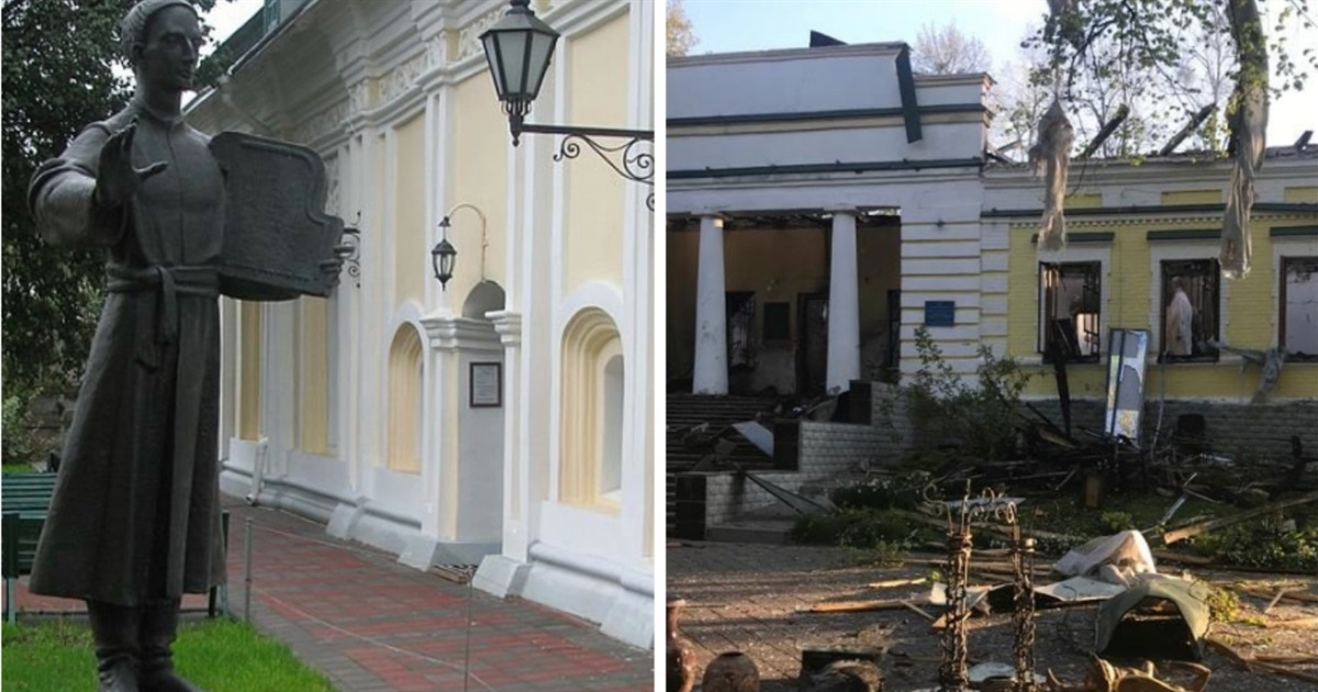 У Переяславі музей Григорія Сковороди – із забитими вікнами. У Сковородинівці – спалений росіянами