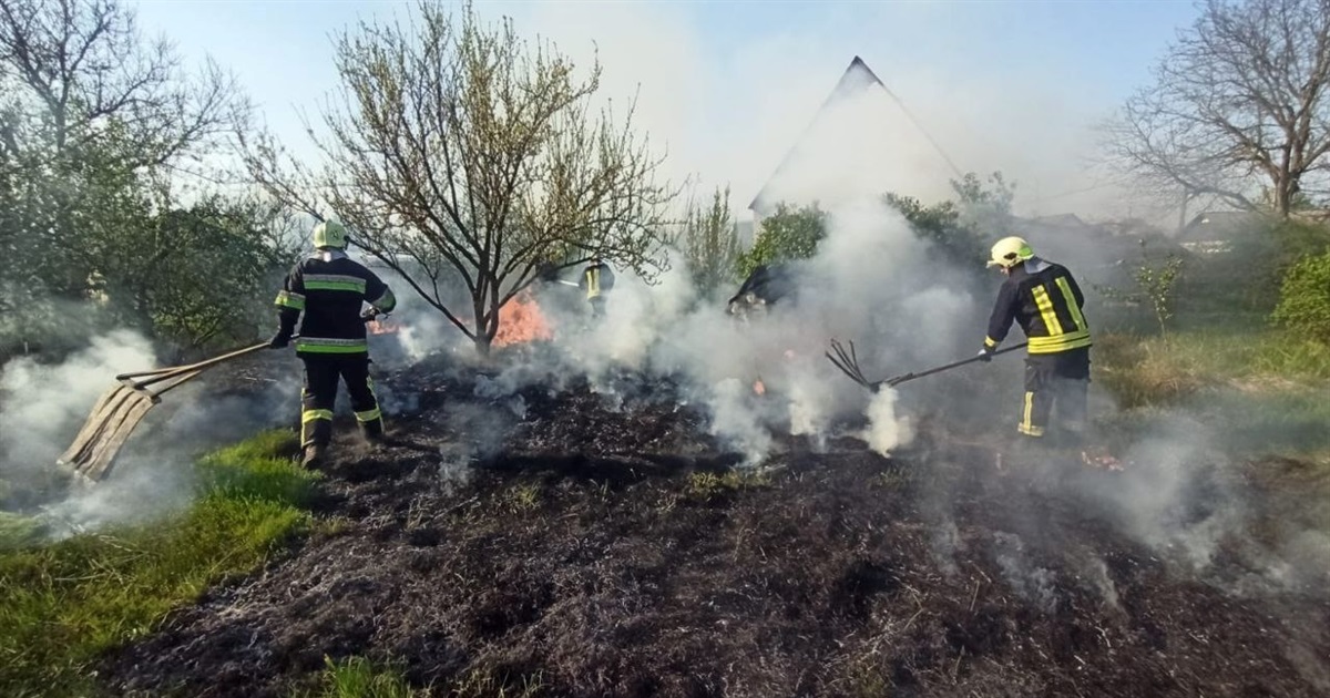 Упродовж минулої доби на Переяславщині сталися чотири пожежі: горіла суха трава, очерет та чагарники