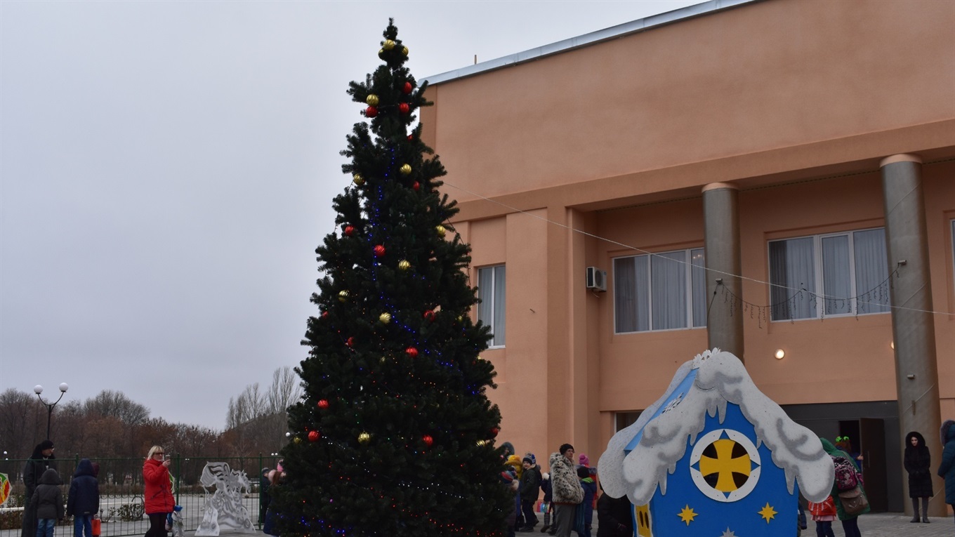Фоторепортаж: у Нижніх Сірогозах відкрили головну ялинку селища 