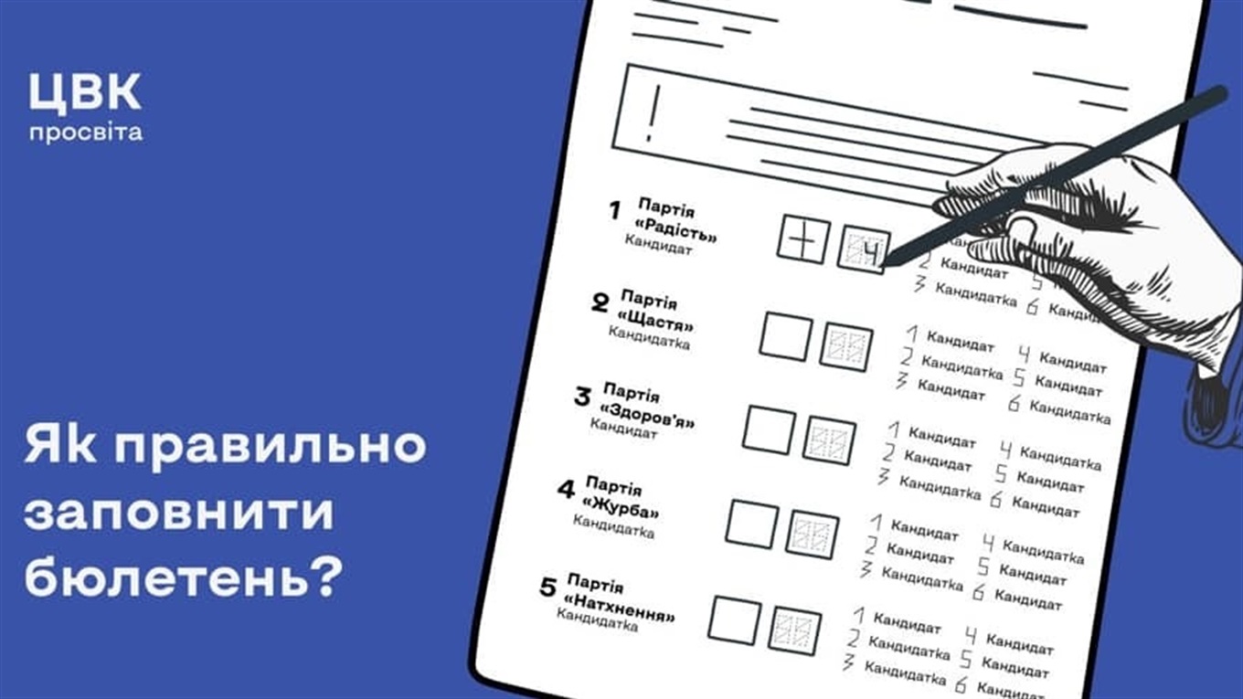 З нулем чи без? ЦВК розповіла, як правильно заповнити виборчий бюлетень