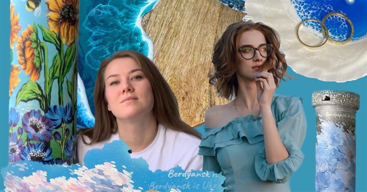 Сестри Юдіни зображують Бердянськ і море на снарядах, гільзах та у прикрасах
