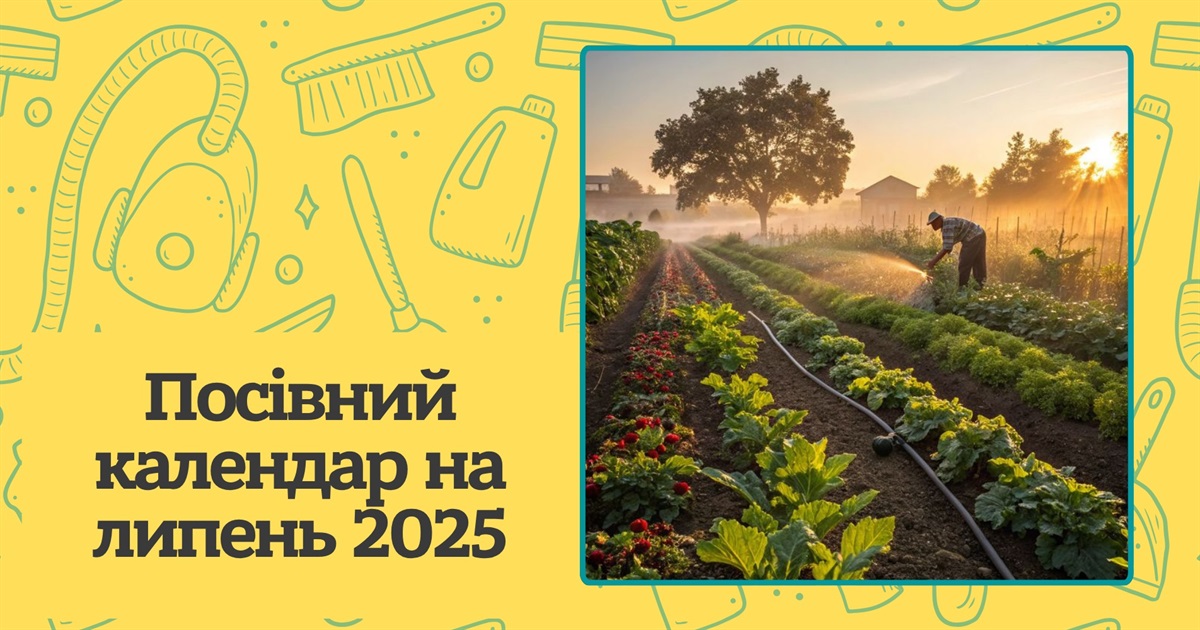 Місячний посівний календар на липень 2025. Що сіяти і садити всередині літа