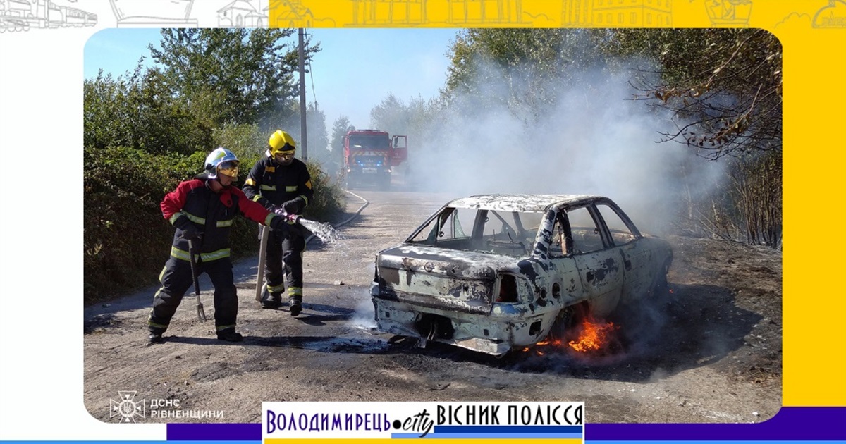 У селі Дубівка, Каноницької громади, згорів легковий автомобіль