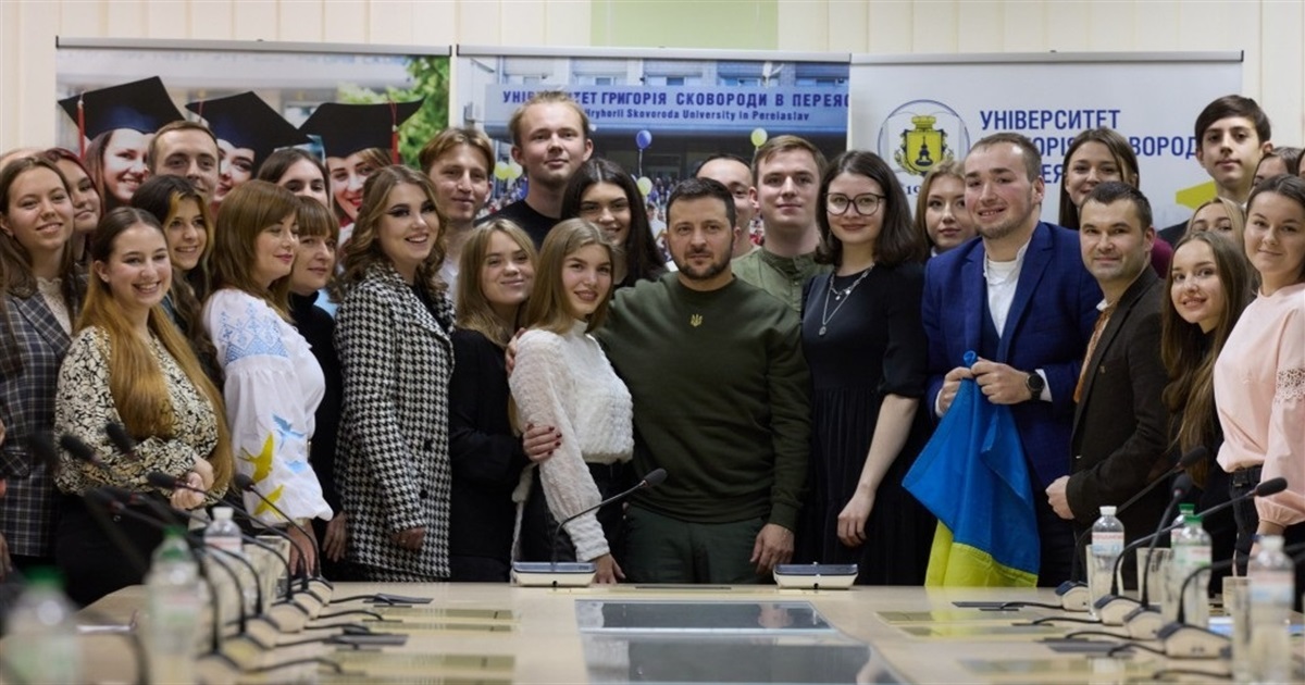 Володимир Зеленський завітав до Університету Григорія Сковороди у Переяславі ВІДЕО