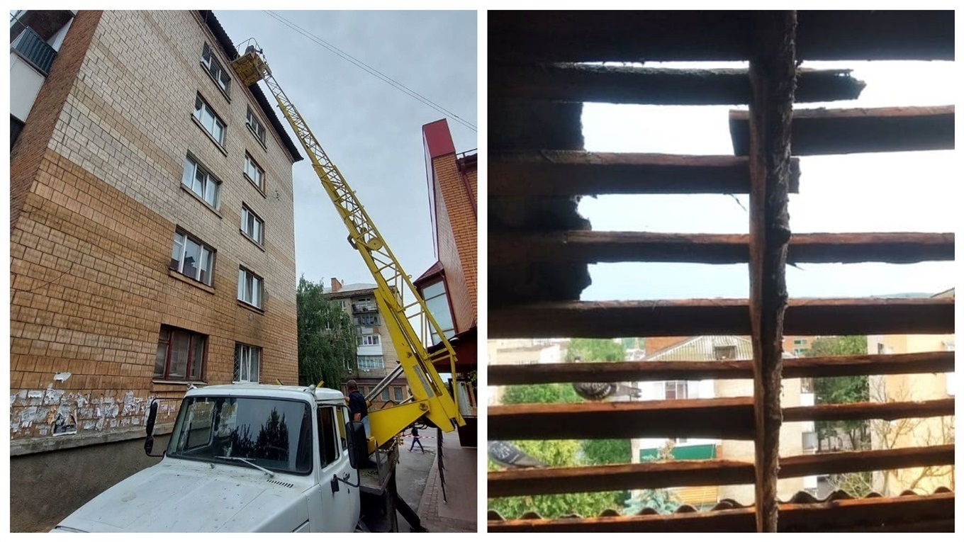 На Соборній об'єднали зусилля і відновлюють жителям покрівлю після негоди