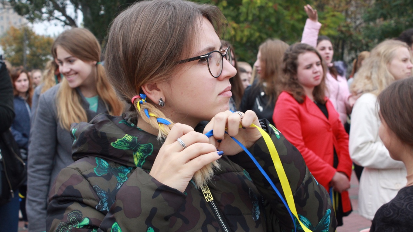 В Мелитополе установили патриотичный рекорд Украины: семь фото и одно видео