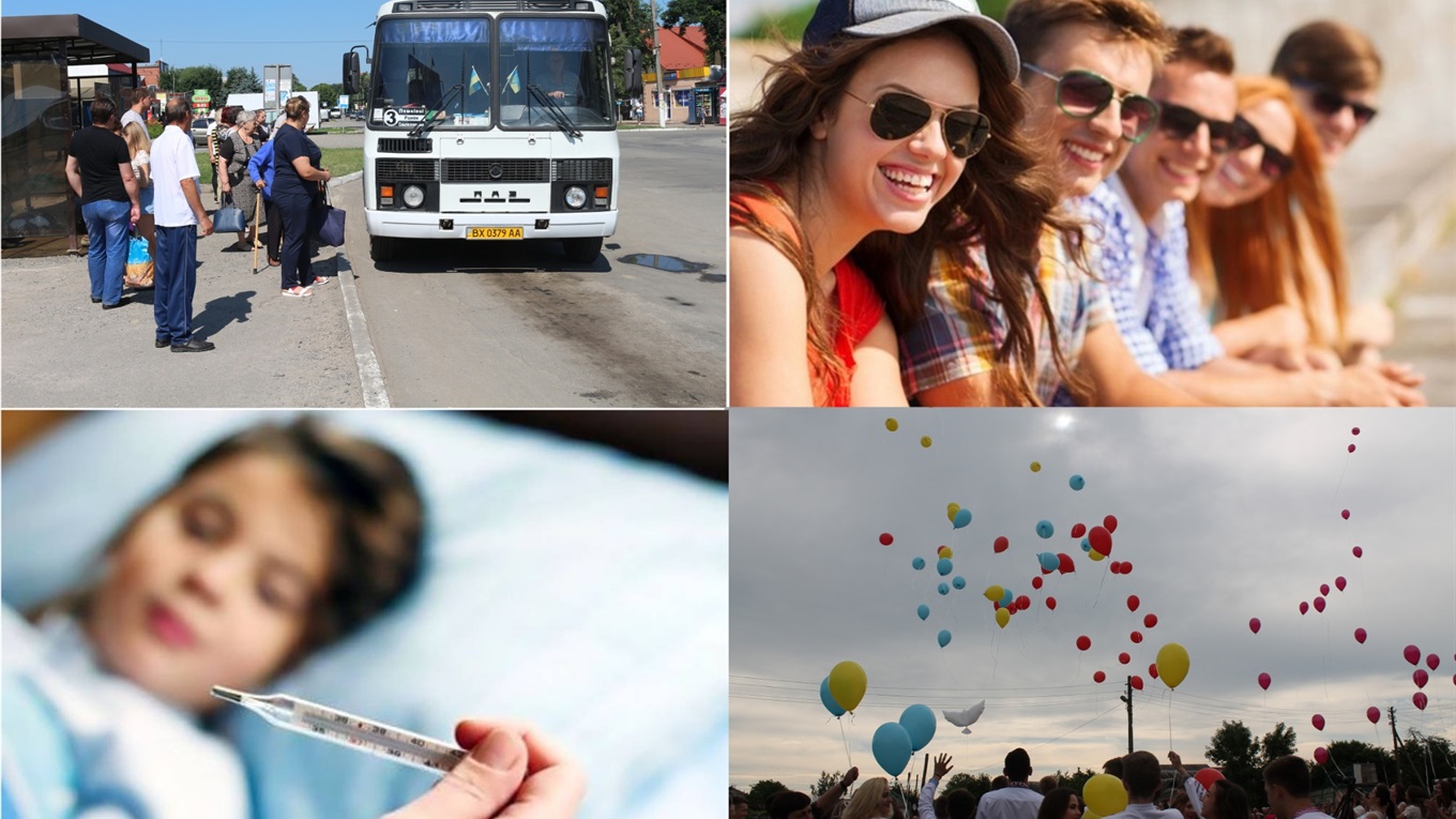 Новини за 18-24 червня: у місті — відновлено рух маршруток, випуск, дискотека, а кору немає