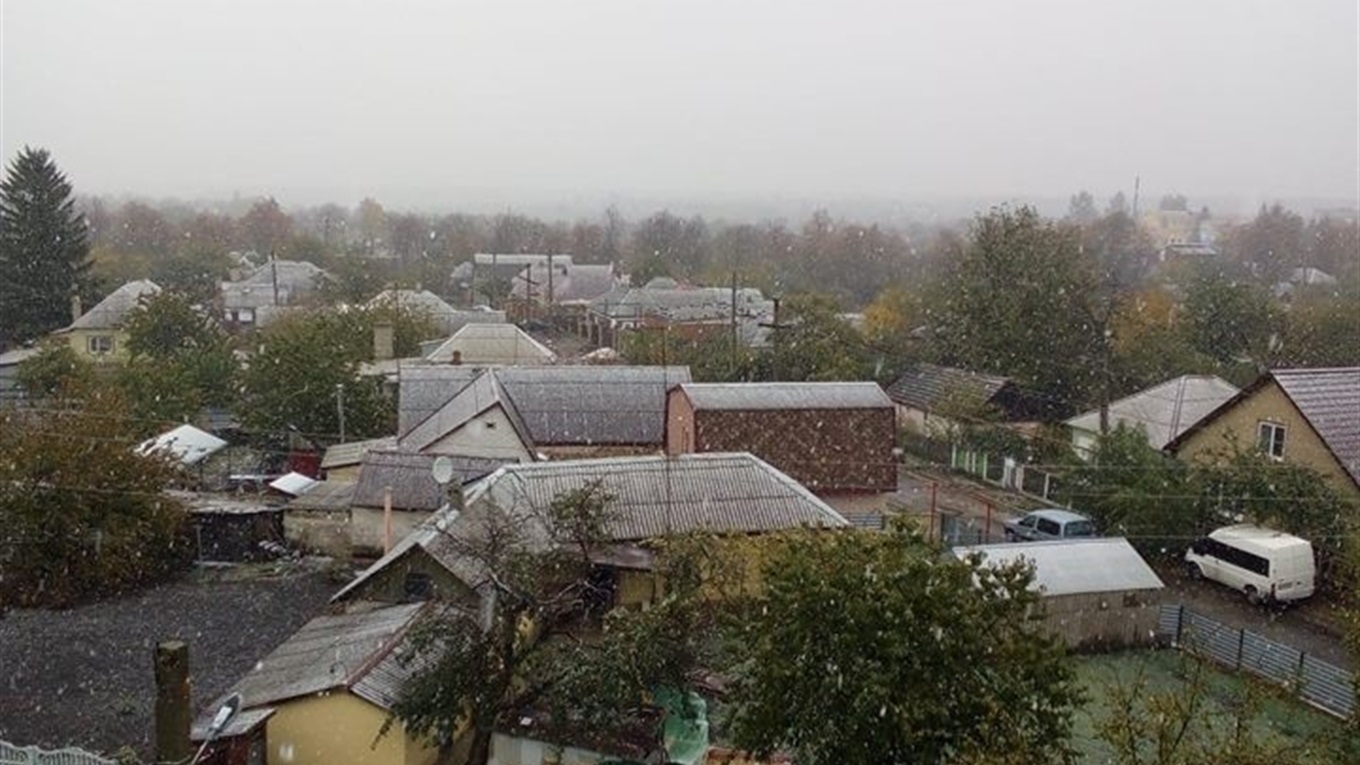 Волноваху накрив аномальний снігопад у жовтні: фото та відео