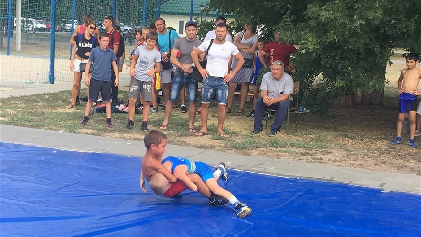На берегу Дуная соревновались юные борцы