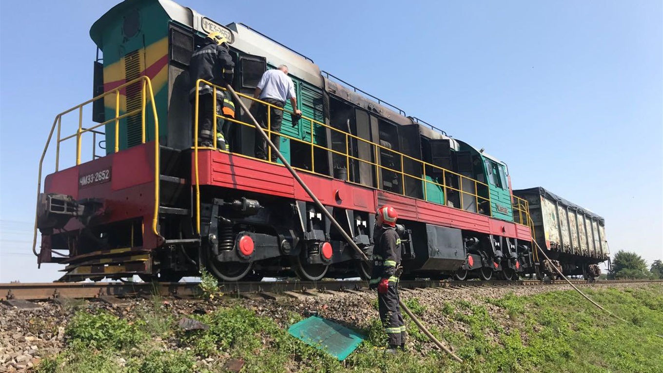 У Мамаївцях загорівся тепловоз