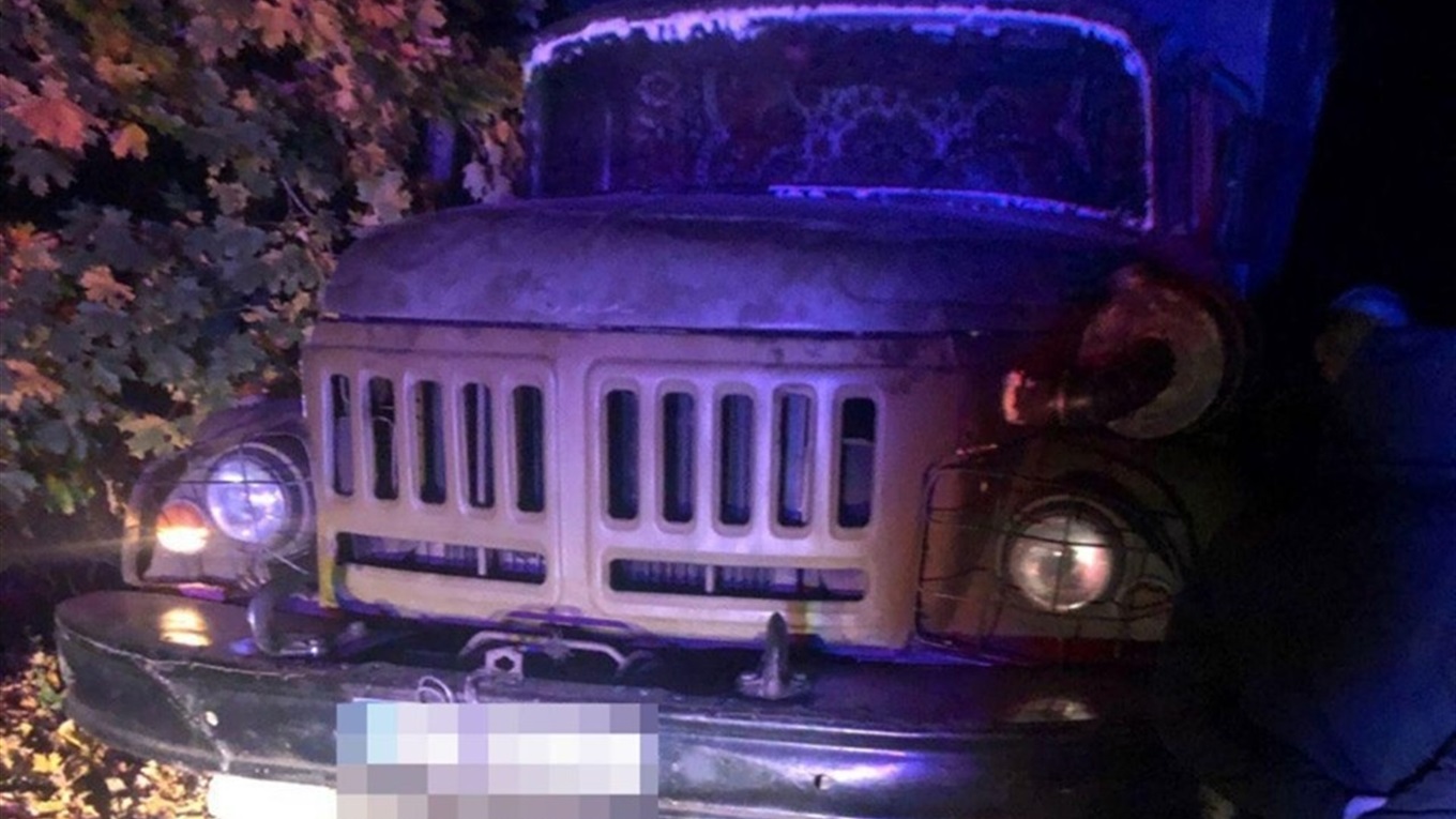На Переяславщині виявили вантажівку з незаконно зрізаними дубами