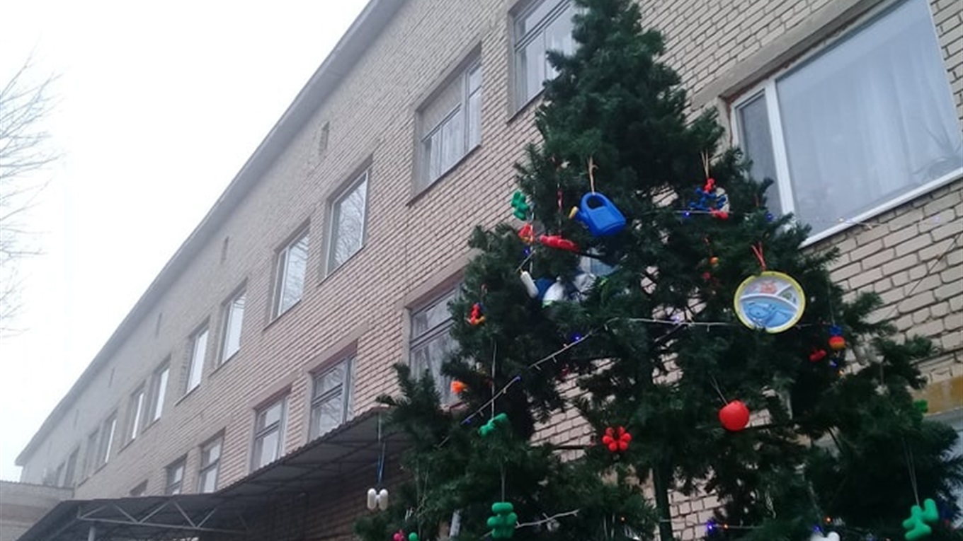 Фото дня: в Нижніх Сірогозах установили першу новорічну ялинку