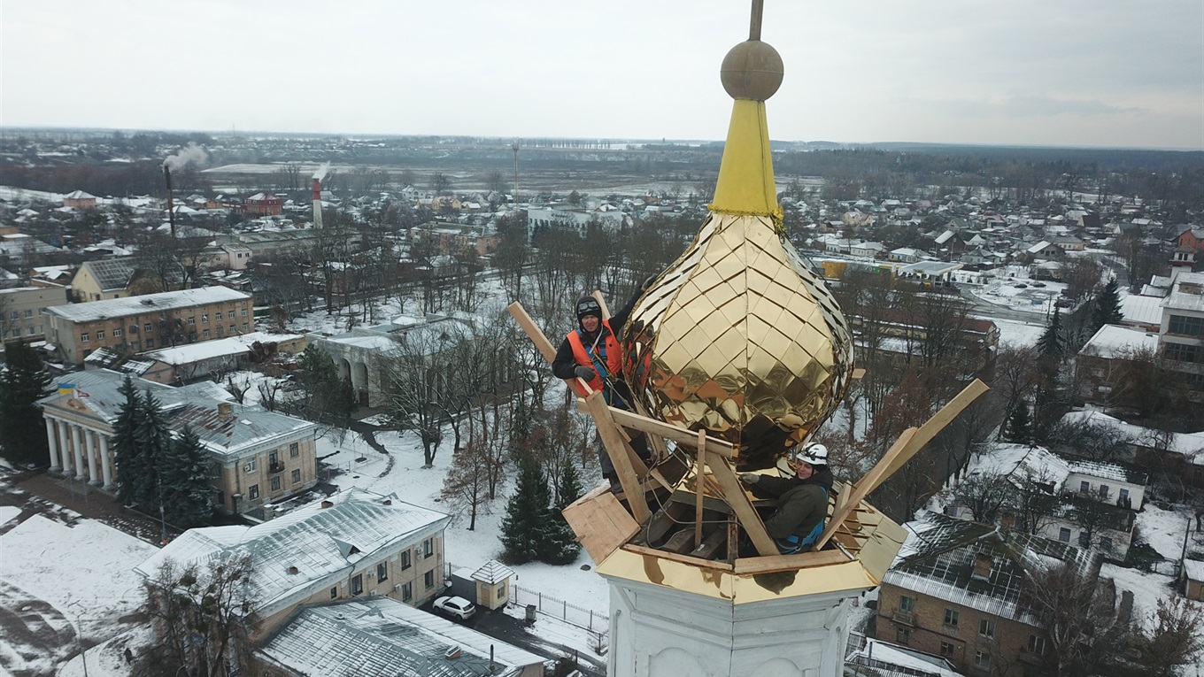 Реконструкція маківки дзвіниці Вознесенського собору завершена