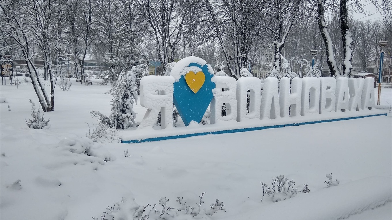 У Волновасі пройшов перший в цьому році суттевий снігопад: фоторепортаж